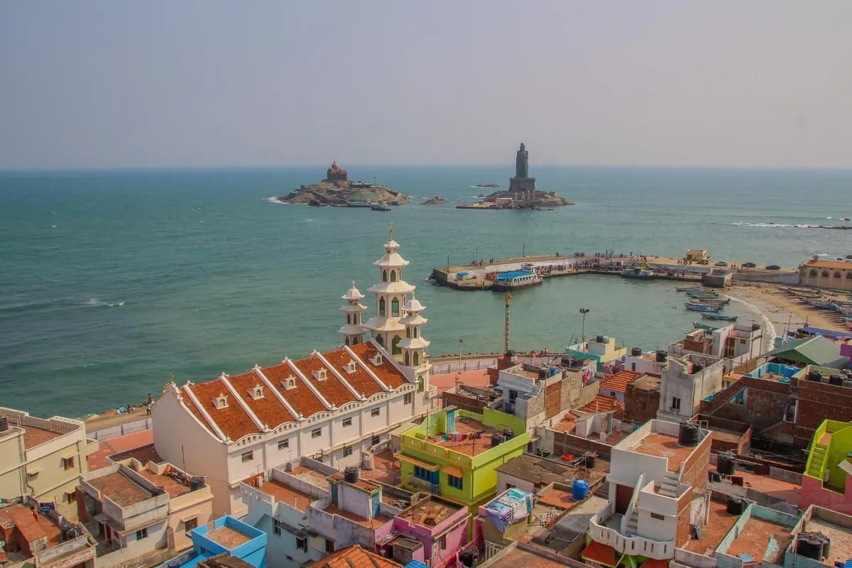 Kanyakumari - Vivekananda Rock Memorial - Thiruvalluvar Statue - Kanyakumari Beach - Bhagavathi Amman Temple gallery image
